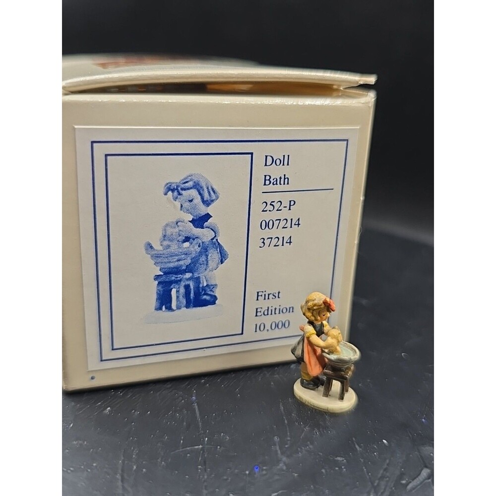 Vtg Olszewski Globel Hummel Miniature Bronze Figure 1st Edition Doll Bath 252-P